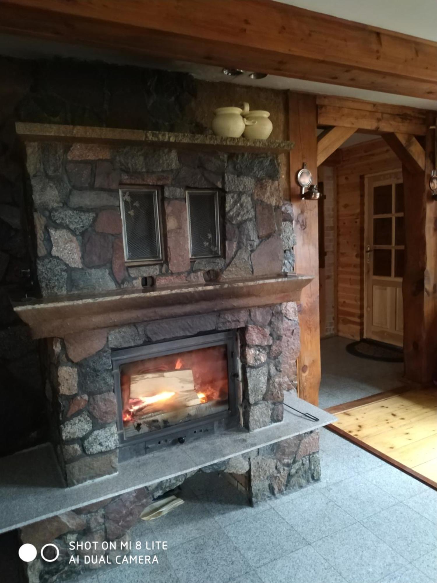 Dom Z Sauna - Lugiele Dzierwiany Ngoại thất bức ảnh