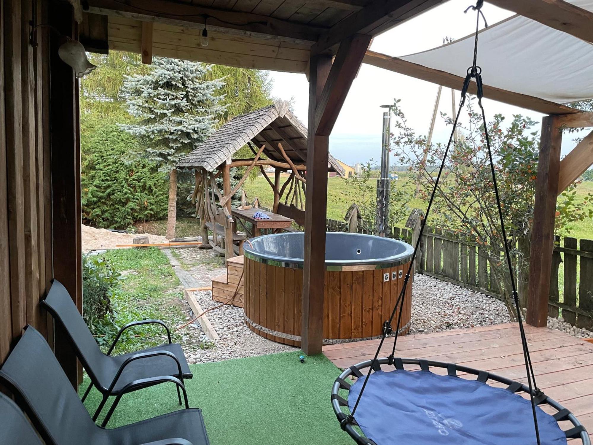 Dom Z Sauna - Lugiele Dzierwiany Ngoại thất bức ảnh